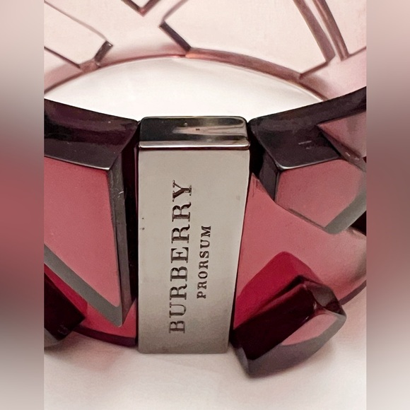 Burberry Prorsum Runway Plum Ombré Lucite Oversize Check Bracelet - Picture 4 of 8
